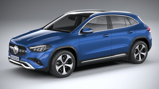 Mercedes-Benz GLA 2024 3D Model .c4d .max .obj .3ds .fbx .lwo .lw .lws