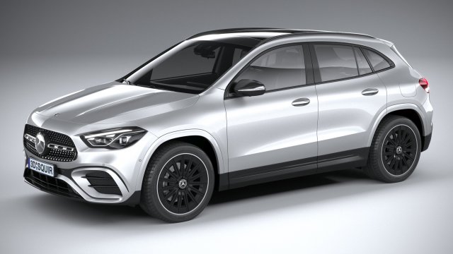 Mercedes-Benz GLA AMG-Line 2024 3D Model .c4d .max .obj .3ds .fbx .lwo .lw .lws