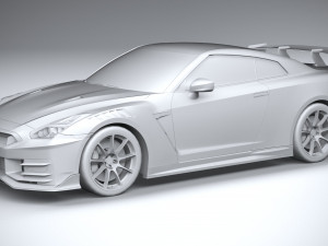 Nissan GT-R Nismo 2024 LowPoly 3D Модель
