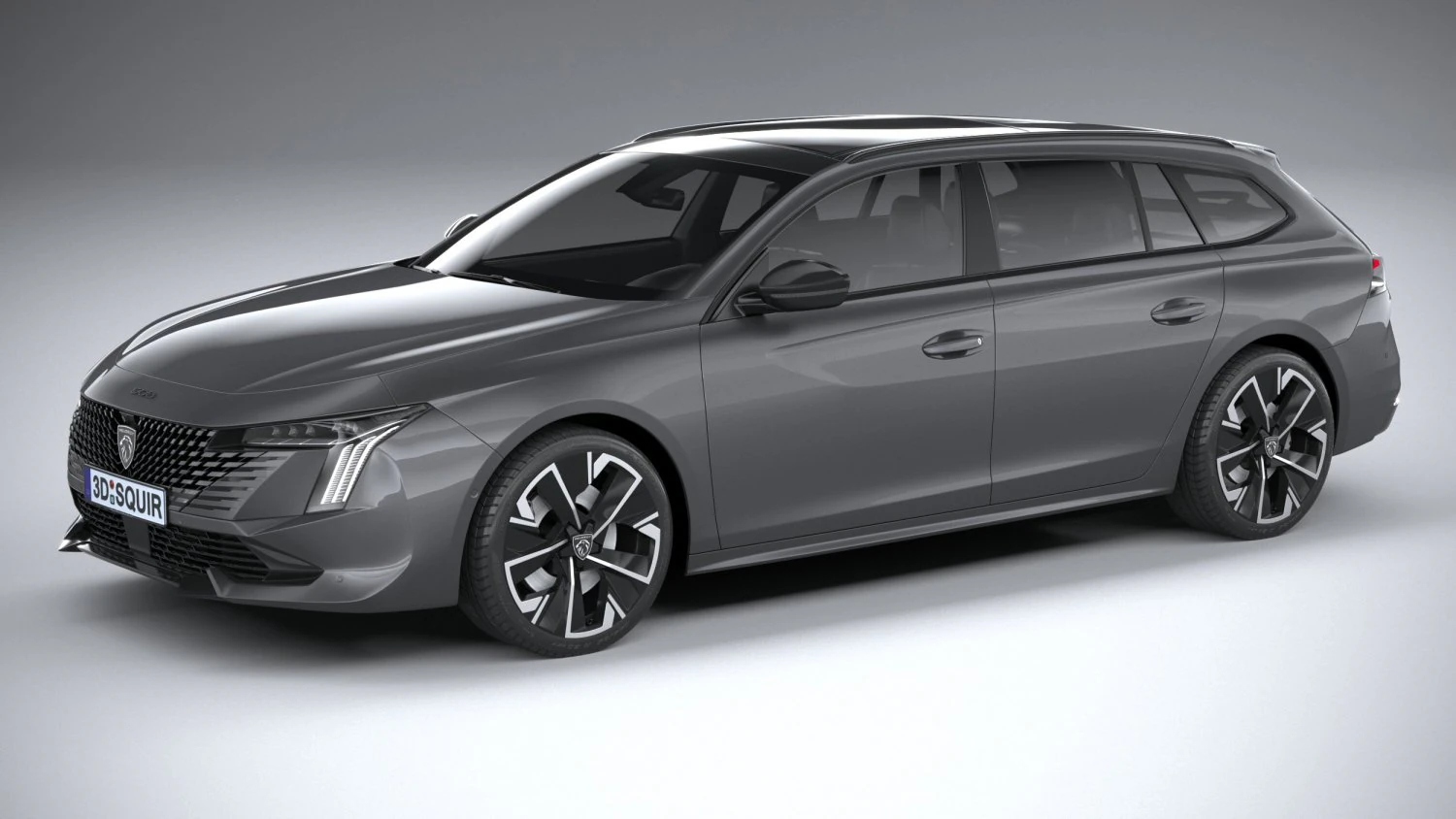 Peugeot 508 SW 2023 3D Model .c4d .max .obj .3ds .fbx .stl .blend 