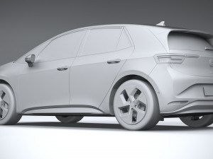 Volkswagen ID3 Pro S 2024 3D 모델