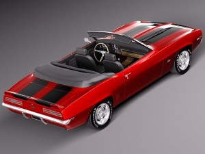 Chevrolet Camaro 1969 Z28 Convertible 3D Model