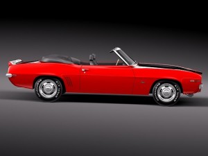 Chevrolet Camaro 1969 Z28 Convertible 3D Model