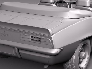 Chevrolet Camaro 1969 Z28 Convertible 3D Model