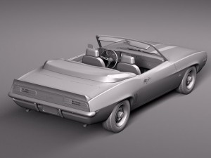 Chevrolet Camaro 1969 Z28 Convertible 3D Model