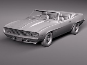 Chevrolet Camaro 1969 Z28 Convertible 3D Model