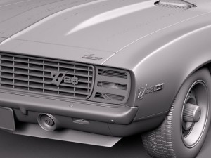Chevrolet Camaro 1969 Z28 Convertible 3D Model