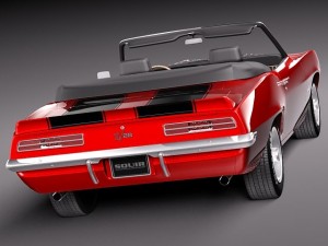 Chevrolet Camaro 1969 Z28 Convertible 3D Model