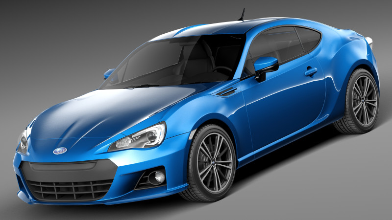Subaru BRZ 2013 Model 3D .c4d .max .obj .3ds .fbx .stl .blend 