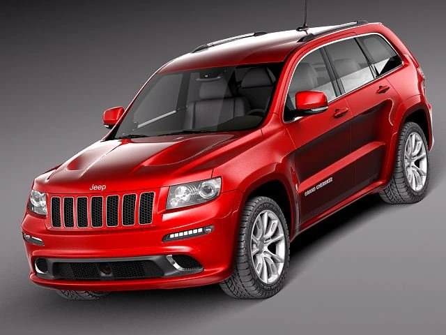 Jeep Grand Cherokee SRT8 2012 3D Model .c4d .max .obj .3ds .fbx .stl .blend 