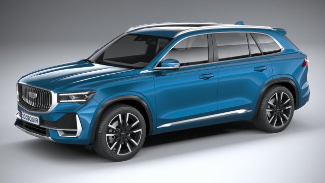 Geely Monjaro 2024 3D Model .c4d .max .obj .3ds .fbx .stl .blend 