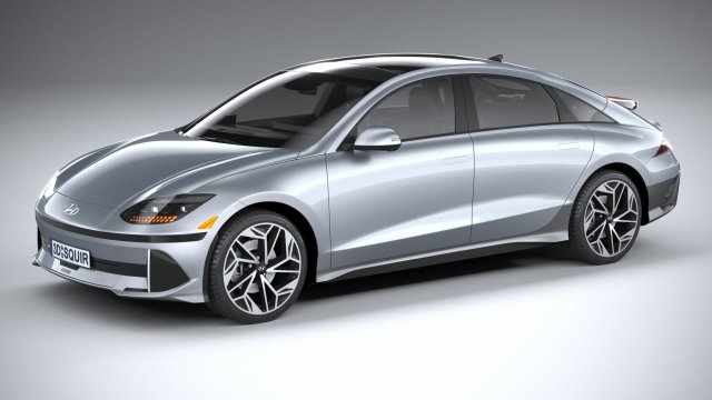 Hyundai Ioniq 6 2023 3Dモデル .c4d .max .obj .3ds .fbx .stl .blend 