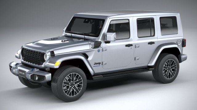 Jeep Wrangler 4xe 2024 3D 모델 .c4d .max .obj .3ds .fbx .stl .blend 