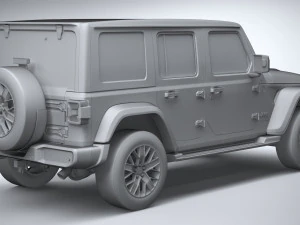 Jeep Wrangler 4xe 2024 3D Model