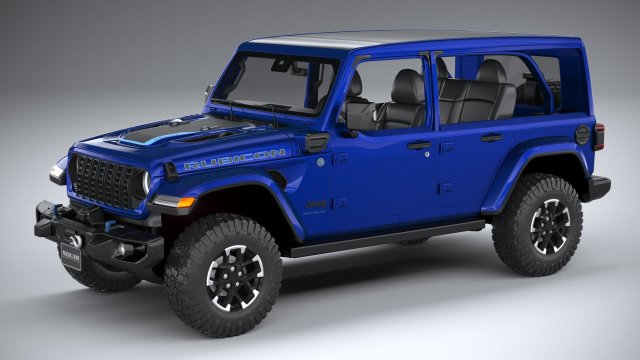 Jeep Wrangler 4xe Rubicon 2024 Modelo 3D .c4d .max .obj .3ds .fbx .stl .blend 