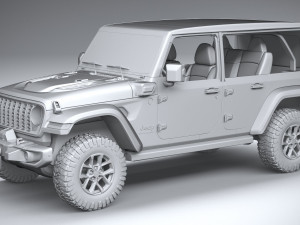 Jeep Wrangler 4xe Rubicon 2024 Modelo 3D