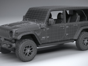 Jeep Wrangler 4xe Rubicon 2024 Modelo 3D