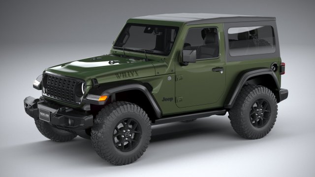 Jeep Wrangler Willys 2024 Modelo 3D .c4d .max .obj .3ds .fbx .stl .blend 