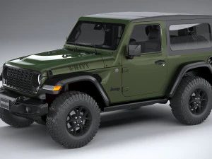 Jeep Wrangler Willys 2024 3D Model