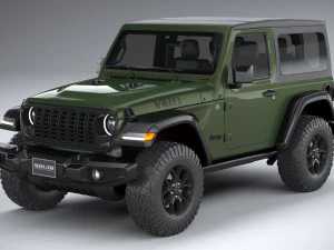 Jeep Wrangler Willys 2024 3D Model