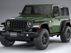 Jeep Wrangler Willys 2024 3D Model