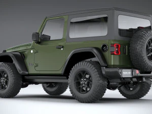 Jeep Wrangler Willys 2024 3D Model