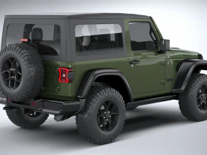 Jeep Wrangler Willys 2024 3D Model
