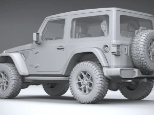 Jeep Wrangler Willys 2024 3D Model