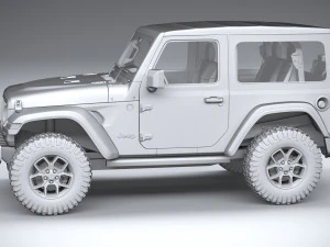 Jeep Wrangler Willys 2024 3D Model