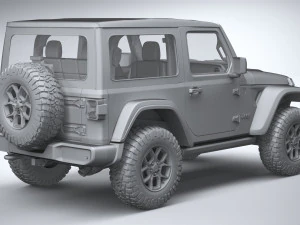 Jeep Wrangler Willys 2024 3D Model