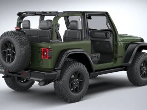 Jeep Wrangler Willys 2024 3D Model