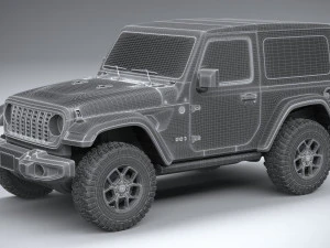 Jeep Wrangler Willys 2024 3D Model