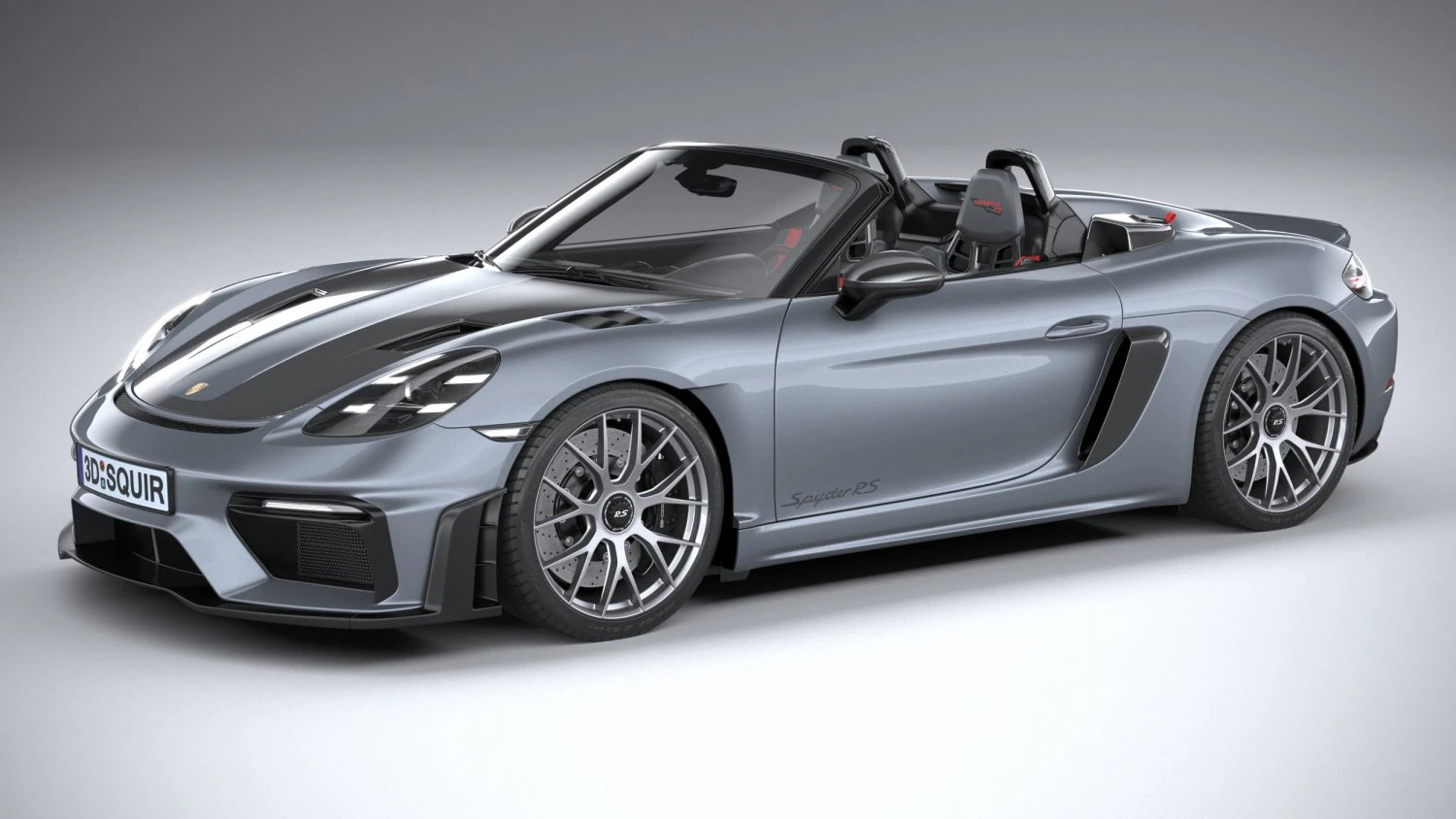 Porsche 718 Boxster Spyder RS 2024 3D Model .c4d .max .obj .3ds .fbx .stl .blend 