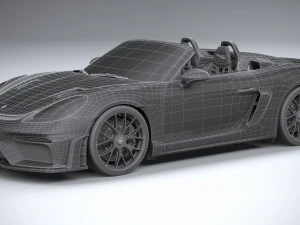 Porsche 718 Boxster Spyder RS 2024 3D Model