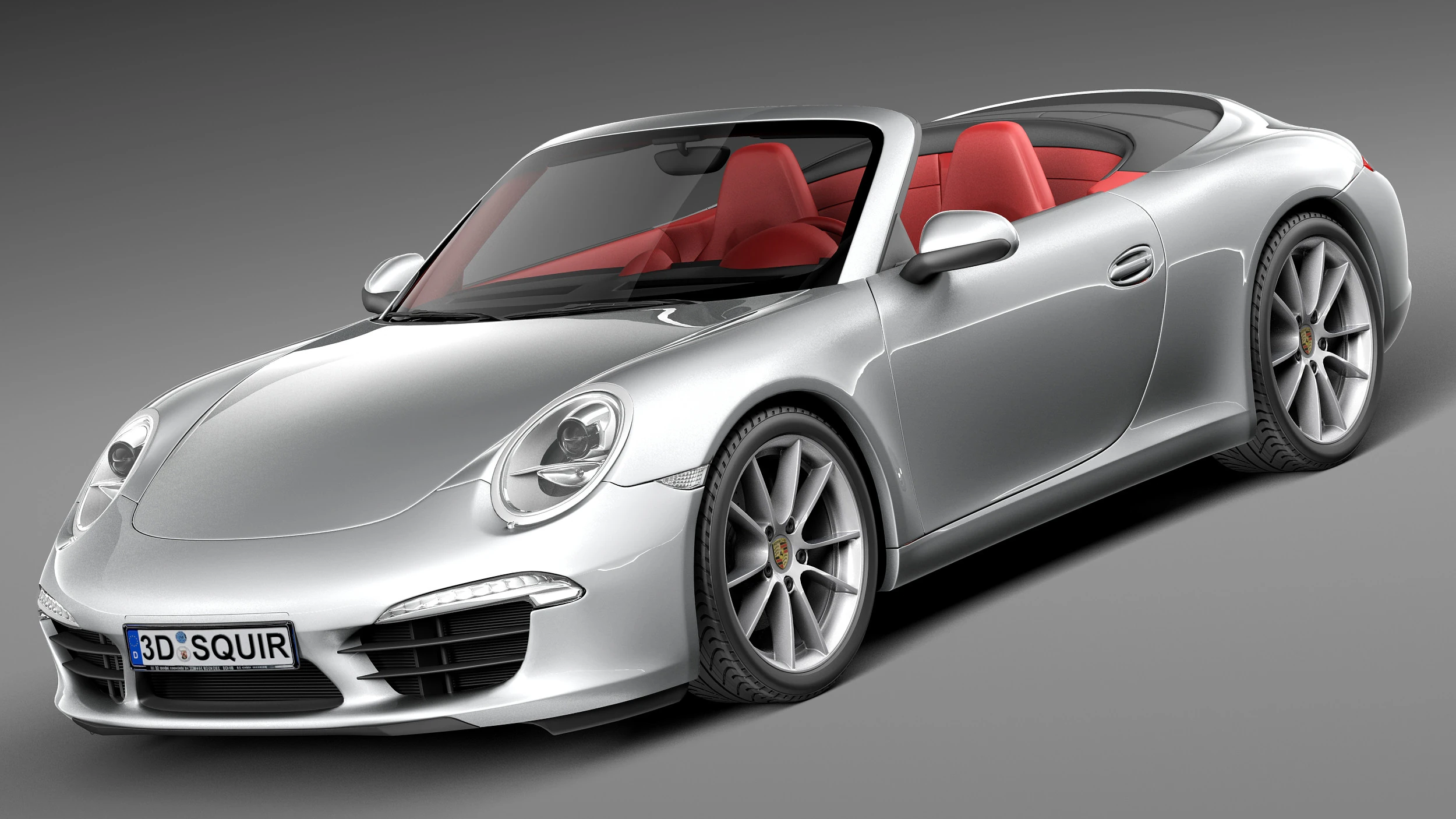 Porsche 911 Carrera S Cabriolet 2013 3D Model .c4d .max .obj .3ds .fbx .stl .blend 