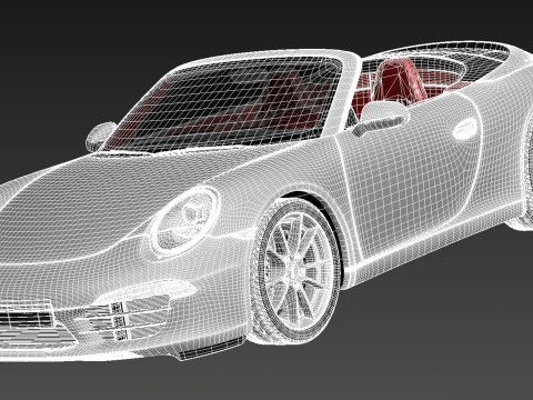 Porsche 911 Carrera S Cabriolet 2013 3D Model