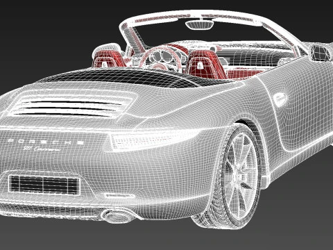 Porsche 911 Carrera S Cabriolet 2013 3D Model