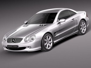 Mercedes-Benz SL 2003-2007 3D Model