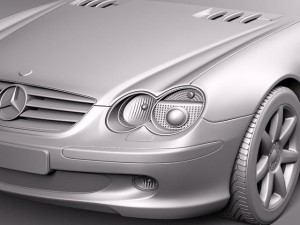 Mercedes-Benz SL 2003-2007 Model 3D