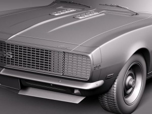 Chevrolet Camaro SS RS 1967 convertible 3D मॉडल