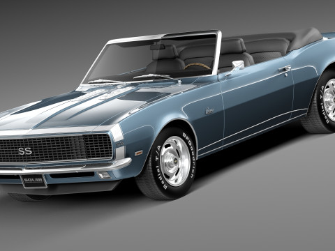 Chevrolet Camaro SS RS Convertible 1967 Modèle 3D