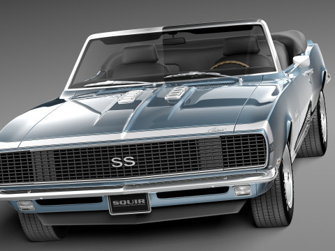 Chevrolet Camaro SS RS Convertible 1967 Modèle 3D