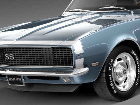 Chevrolet Camaro SS RS Convertible 1967 Modèle 3D