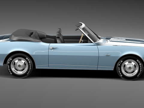 Chevrolet Camaro SS RS Convertible 1967 Modèle 3D