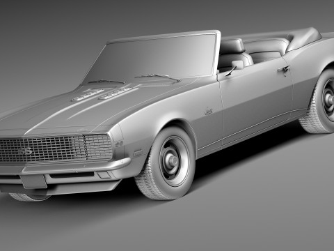 Chevrolet Camaro SS RS Convertible 1967 Modèle 3D