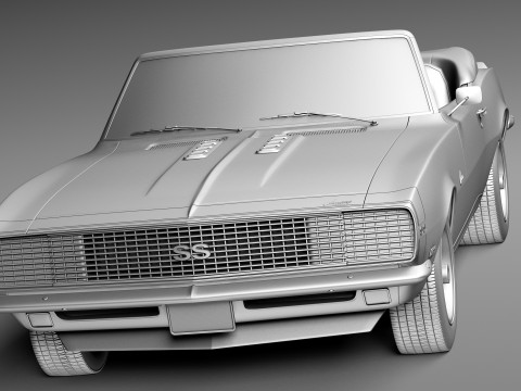 Chevrolet Camaro SS RS Convertible 1967 Modèle 3D