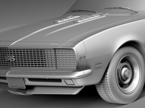 Chevrolet Camaro SS RS Convertible 1967 Modèle 3D