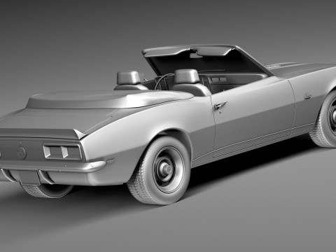 Chevrolet Camaro SS RS Convertible 1967 Modèle 3D