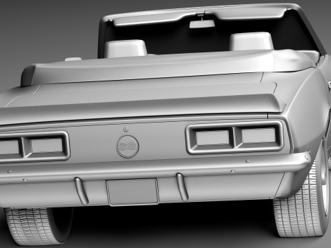 Chevrolet Camaro SS RS Convertible 1967 Modèle 3D