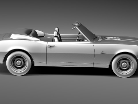 Chevrolet Camaro SS RS Convertible 1967 Modèle 3D